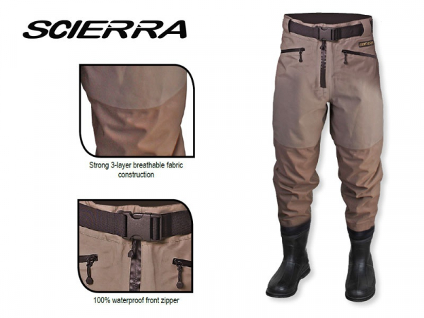 SCIERRA CC3 XP WAIST WADERS - BOOT FOOT