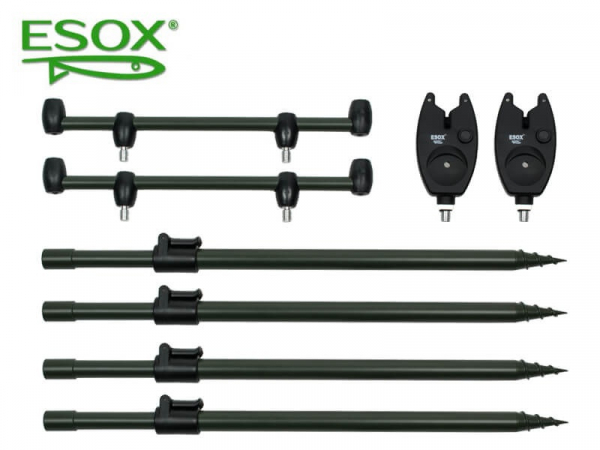 Esox Uni Set - Hrazdy s tyčou + 2x signalizátor Esox SOS