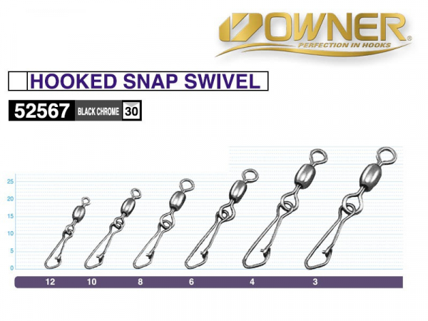 OWNER 52567 HOOKED SNAP SWIVEL